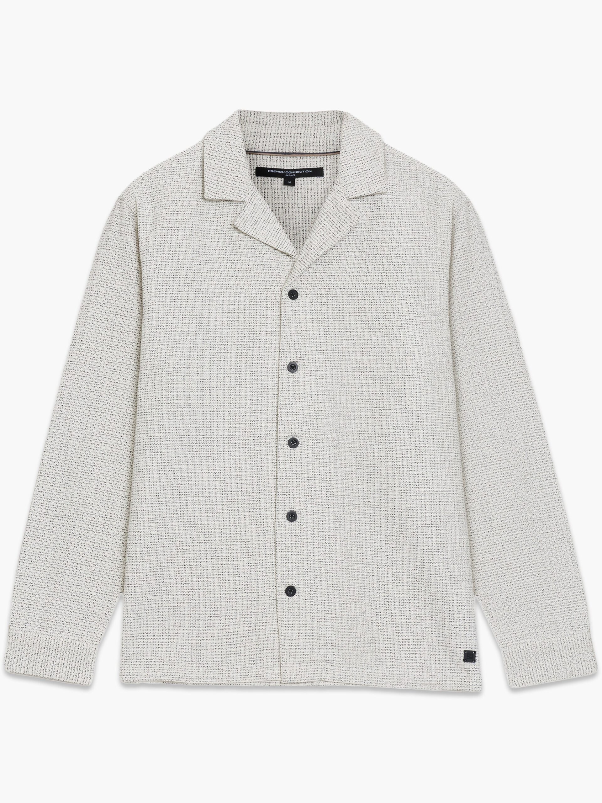 Long Sleeve Two Thread Dobby Shacket Bone White/Black